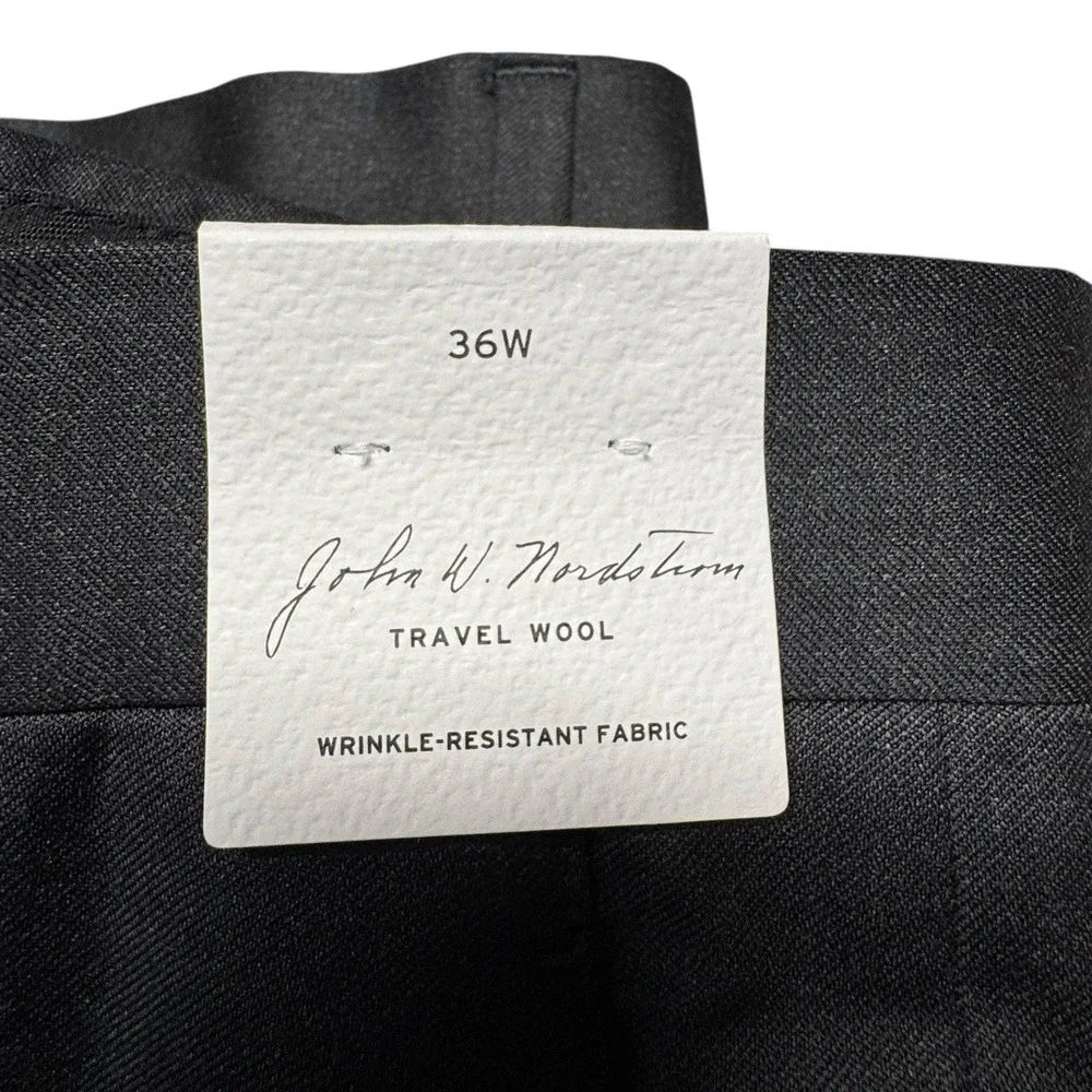 John W Nordstrom Travel Wool Suit Mens‎ 42R 36x28 Charcoal Gray Italian Wool NWT
